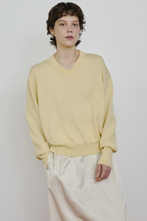 ハウス オブ ロータス/HOUSE OF LOTUSのウーステッドメリノウールVネックプルオーバー(110300/110301)