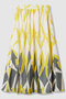 マルチジオメトリックプリントティアードスカート ハウス オブ ロータス/HOUSE OF LOTUS イエロー系
