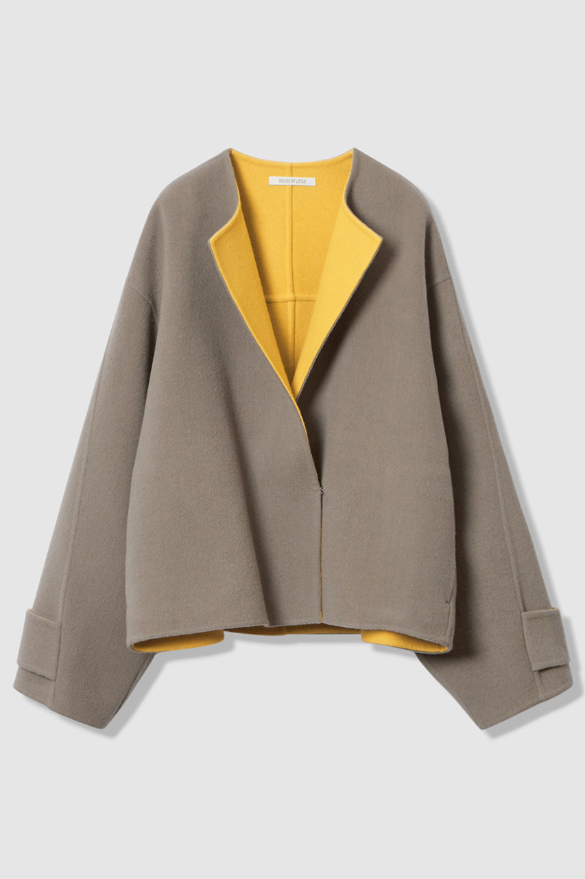 HOUSE OF LOTUS バイカラーショートコート (モカ, M) ハウス オブ ロータス ELLE SHOP HOUSE OF LOTUS バイカラーショートコート (モカ, M) ハウス オブ ロータス ELLE SHOP