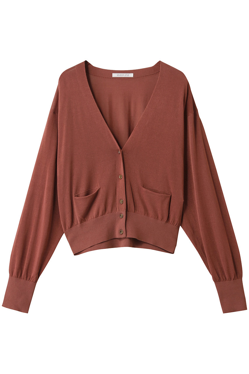 ハウス オブ ロータス/HOUSE OF LOTUSのコットンナイロンカーディガン(キャメル/302520-16-150)