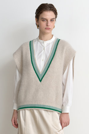 ハウス オブ ロータス/HOUSE OF LOTUSのフォックスファーチルデンニットベスト(110300/110301)