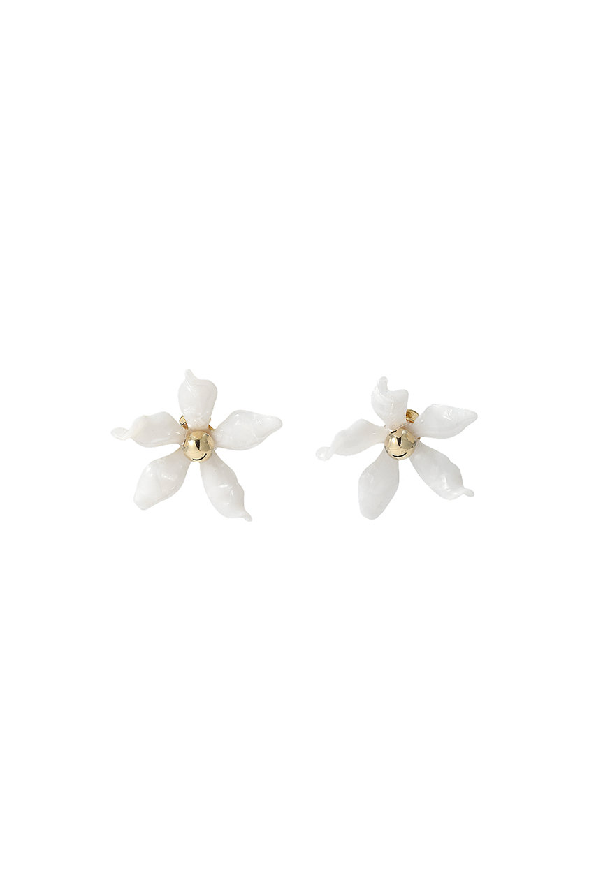 SALE 【50%OFF】 RLIGHTs ライツ Vacances フレンチプラフラワーイヤリング ホワイト