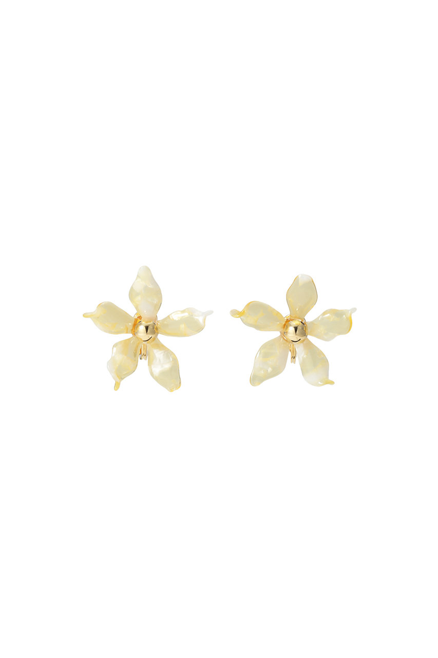 SALE 【50%OFF】 RLIGHTs ライツ Vacances フレンチプラフラワーイヤリング イエロー