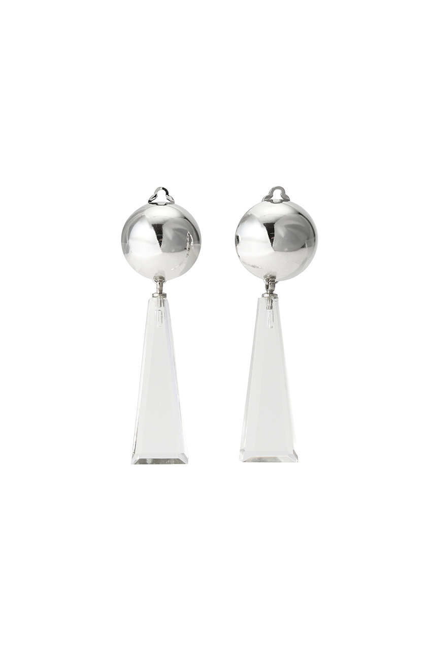 SALE 【50%OFF】 RLIGHTs ライツ Silouette クリアトライアングルイヤリング シルバー