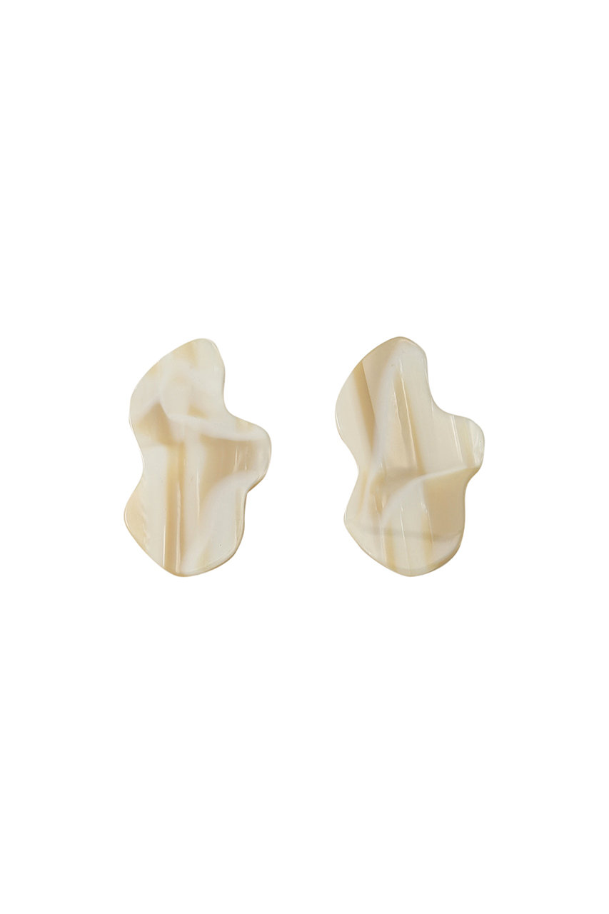 SALE 【50%OFF】 RLIGHTs ライツ Galbe Imprevu フレンチプラピアス ベージュ
