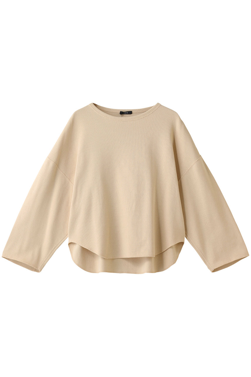 ＜ELLE SHOP＞ YLEVE コットンリブプルオーバー (ストローイエロー F) イレーヴ ELLE SHOP