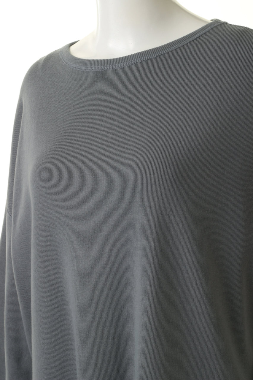 YLEVE イレーヴ　コットンリブビッグプルオーバー シャツ/ブラウス(七分/長袖) ★お求めやすく価格改定★