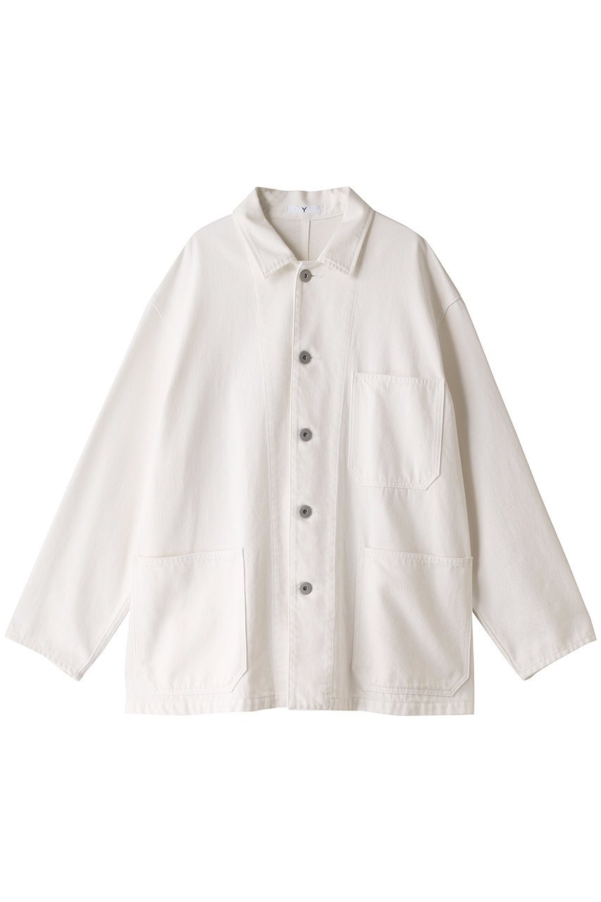 YLEVE 【UNISEX】【Y】12.5oz オーガニックコットンデニムブルゾン (ホワイト, 1) イレーヴ ELLE SHOP