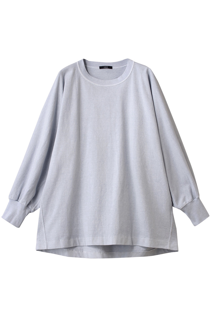 YLEVE オープンエンド COTTON PIGMENT DYE プルオーバー (ブルー, 1) イレーヴ ELLE SHOP YLEVE オープンエンド COTTON PIGMENT DYE プルオーバー (ブルー, 1) イレーヴ ELLE SHOP