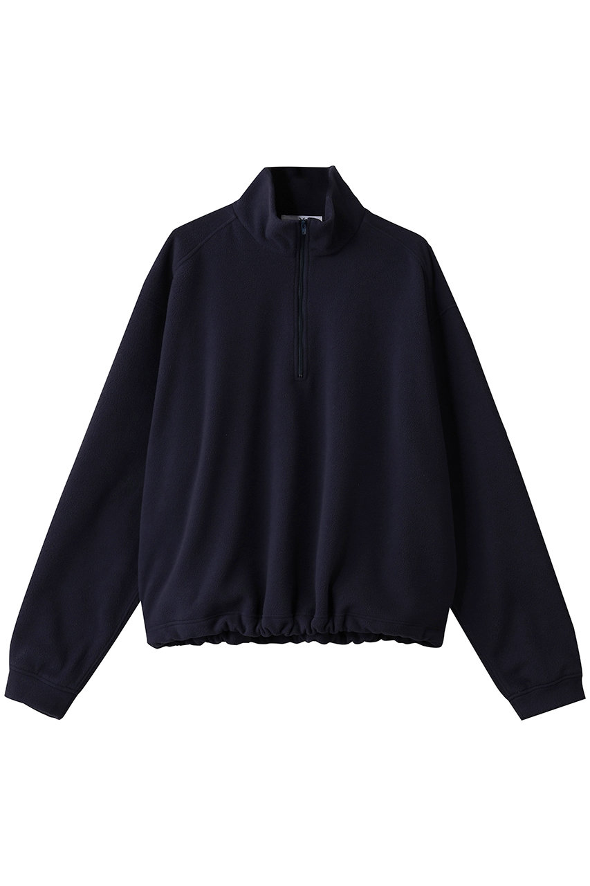 イレーヴ/YLEVEの【UNISEX】【Y】RECYCLE ポリエステル フリース ハーフ ジップ プルオーバー(ネイビー/16552 66406)