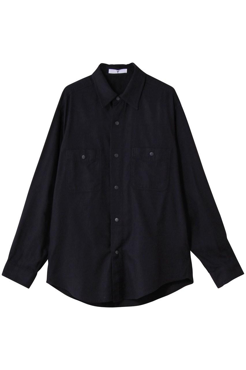 YLEVE 【UNISEX】【Y】BRUSHED オーガニック コットン テンセル スナップ シャツ (ネイビー, S) イレーヴ ELLE SHOP YLEVE 【UNISEX】【Y】BRUSHED オーガニック コットン テンセル スナップ シャツ (ネイビー, S) イレーヴ ELLE SHOP