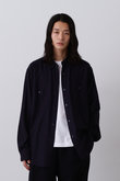 【UNISEX】【Y】BRUSHED オーガニック コットン テンセル スナップ シャツ