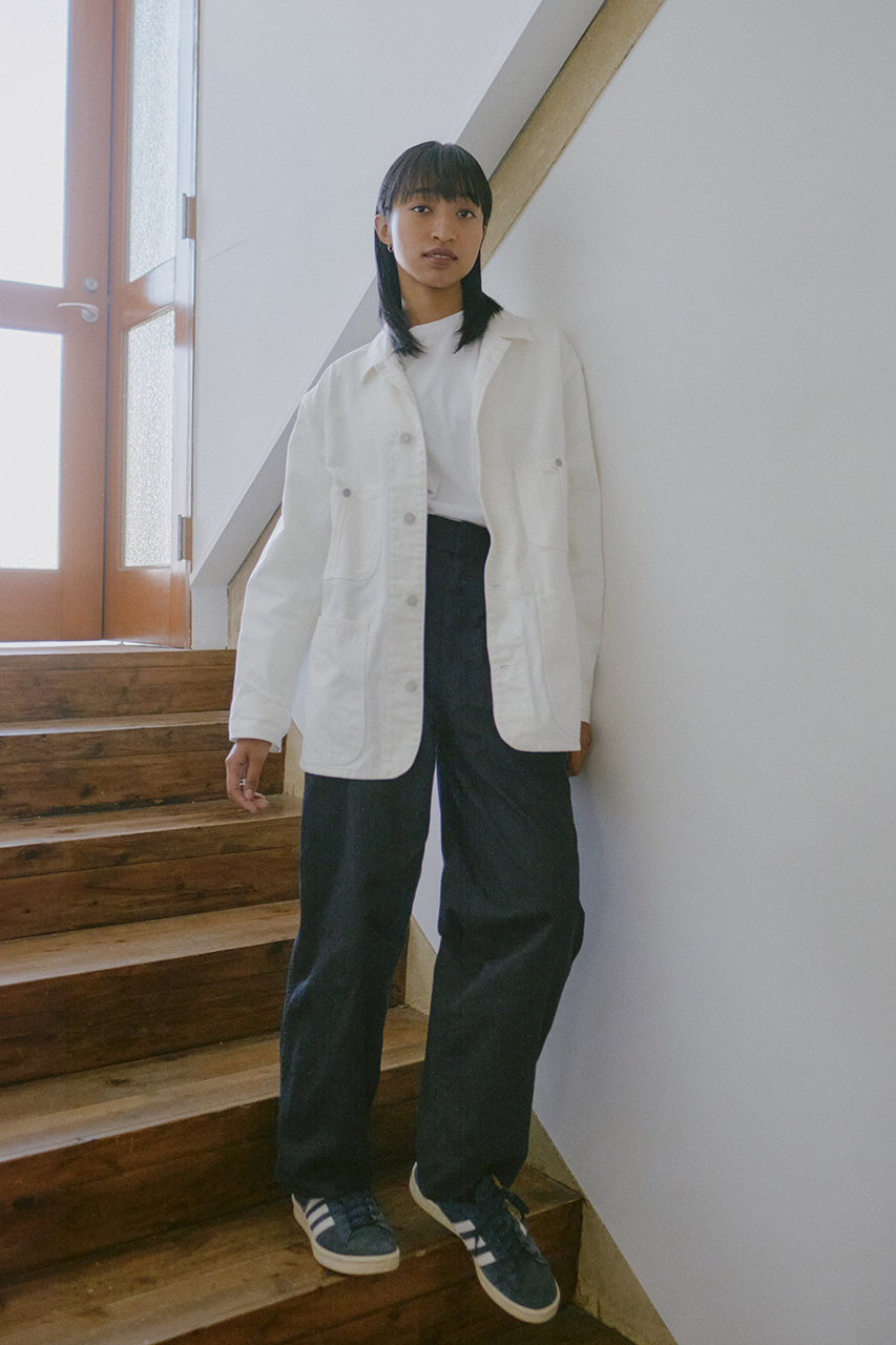 新品♡ YLEVE オーガニックコットン ミリタリージャケット カバーオール Y / 13oz ORGANIC COTTON DENIM COVERALL JACKET | YLÈVE