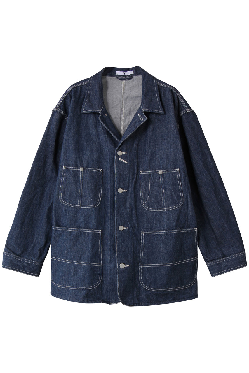 YLEVE 【UNISEX】【Y】13oz オーガニック コットン デニム カバーオール ジャケット (ネイビー, S) イレーヴ ELLE SHOP YLEVE 【UNISEX】【Y】13oz オーガニック コットン デニム カバーオール ジャケット (ネイビー, S) イレーヴ ELLE SHOP