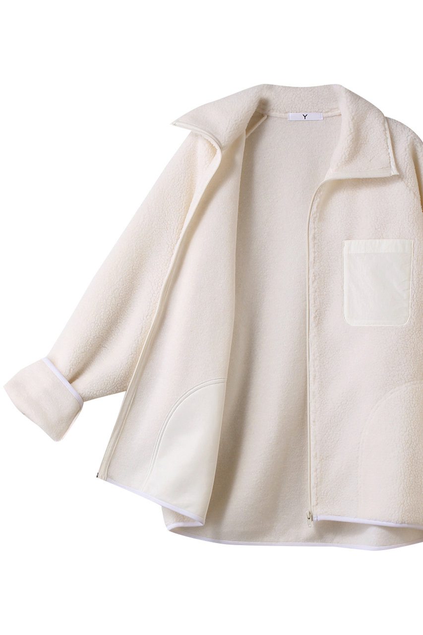 ASAHI　【美品】イレーヴアイボリーブルゾン YLEVE(イレーヴ)｜【UNISEX】【Y】RECYCLEポリエステル ボア ブルゾン