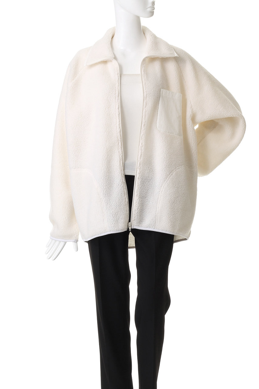 ASAHI　【美品】イレーヴアイボリーブルゾン YLEVE(イレーヴ)｜【UNISEX】【Y】RECYCLEポリエステル ボア ブルゾン