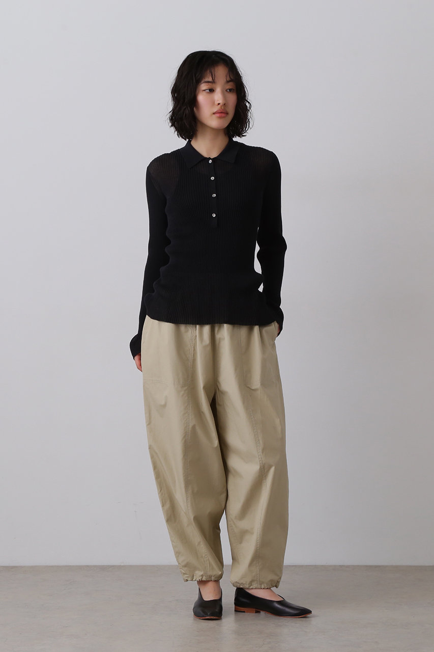 YLEVE シアーリブニットスキッパーポロ YLEVE シアーリブニットスキッパーポロ