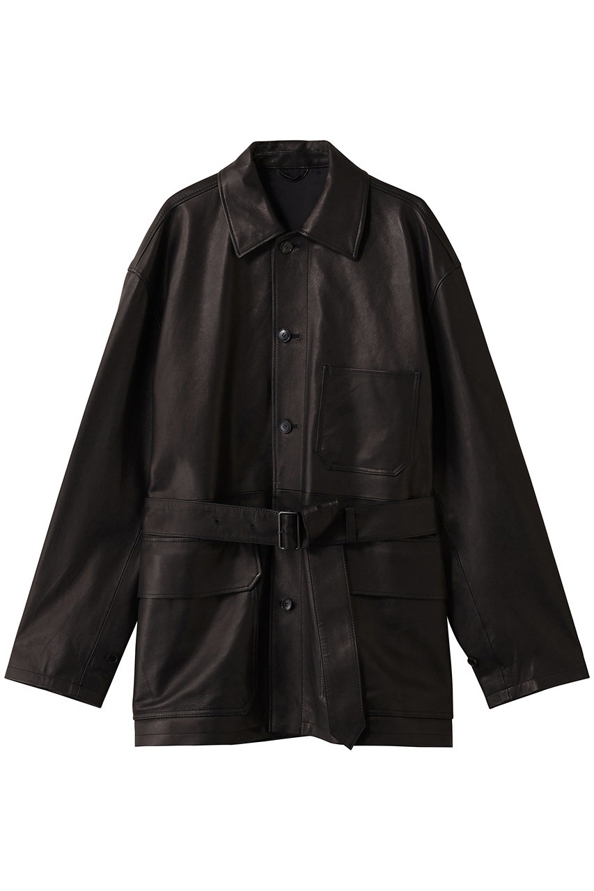 YLEVE 【MEN】 SHEEP レザー カバーオール ジャケット (レッドブラック, 3) イレーヴ ELLE SHOP YLEVE 【MEN】 SHEEP レザー カバーオール ジャケット (レッドブラック, 3) イレーヴ ELLE SHOP