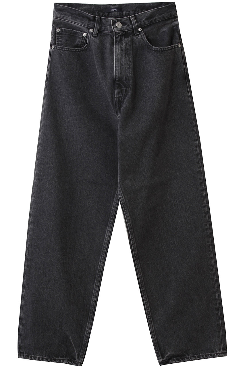 YLEVE 13.5oz デニム バギーパンツ (チャコール, 0) イレーヴ ELLE SHOP