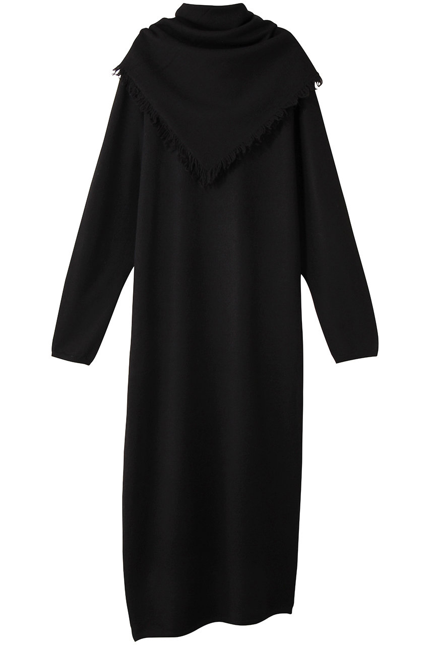 YLEVE ULTARAFINE メリノ ウール ミルド ニット ワンピース (ブラック, 1) イレーヴ ELLE SHOP YLEVE ULTARAFINE メリノ ウール ミルド ニット ワンピース (ブラック, 1) イレーヴ ELLE SHOP