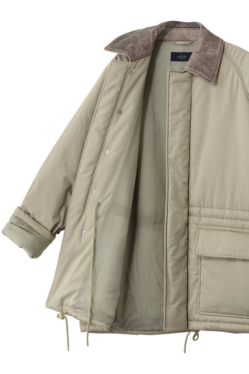 YLEVE(イレーヴ)｜FINX コットン パディング コート/オリーブ の通販