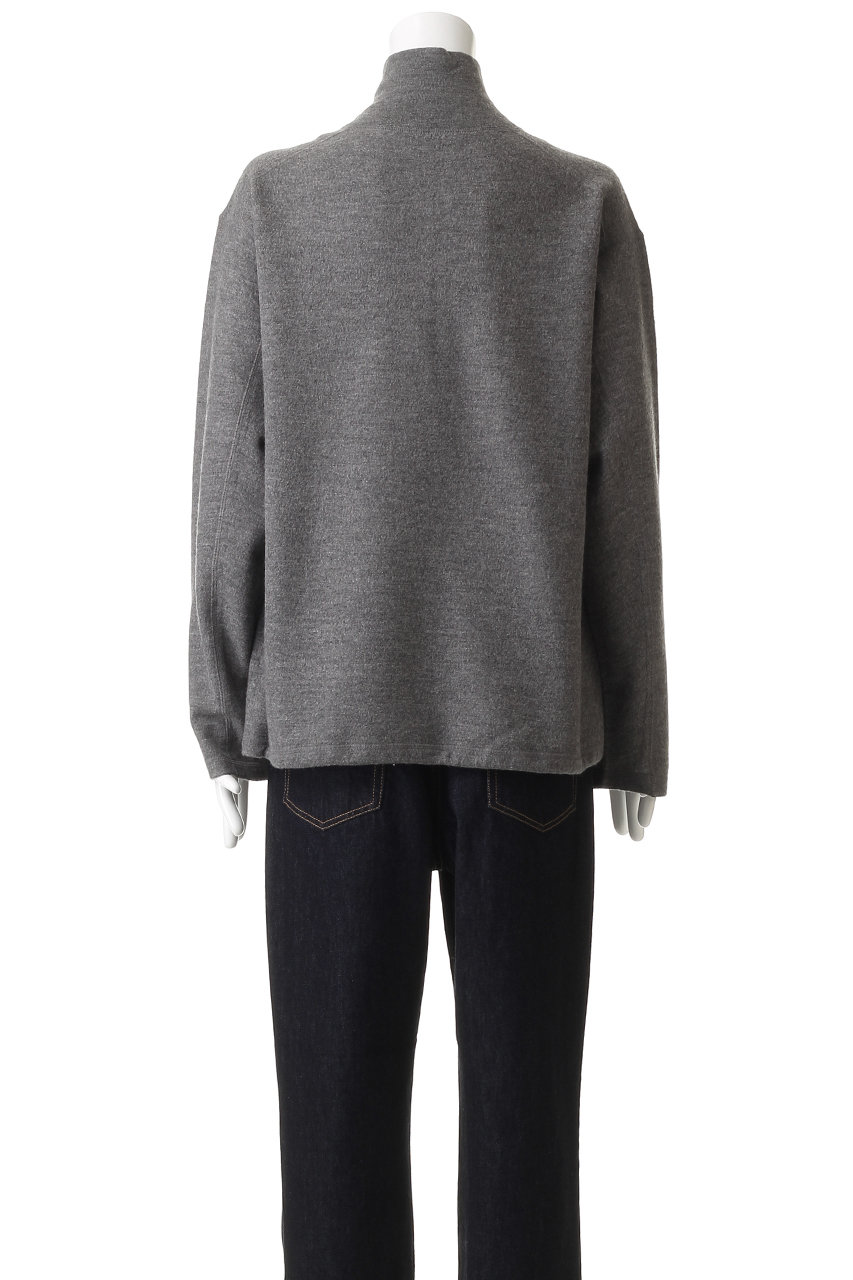 イレーヴ ブラウン ジップアップニット COMME CA MEN セーター ニット 「リブ・ニット」ハイネックジップ