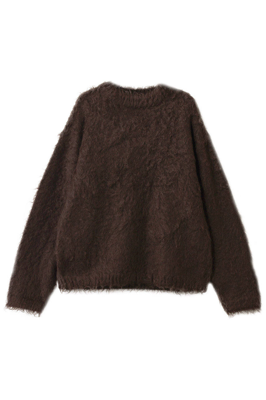 イレーヴ/YLEVEのモヘヤ ナッピング ニット プルオーバー(ブラウン/16852 60079)