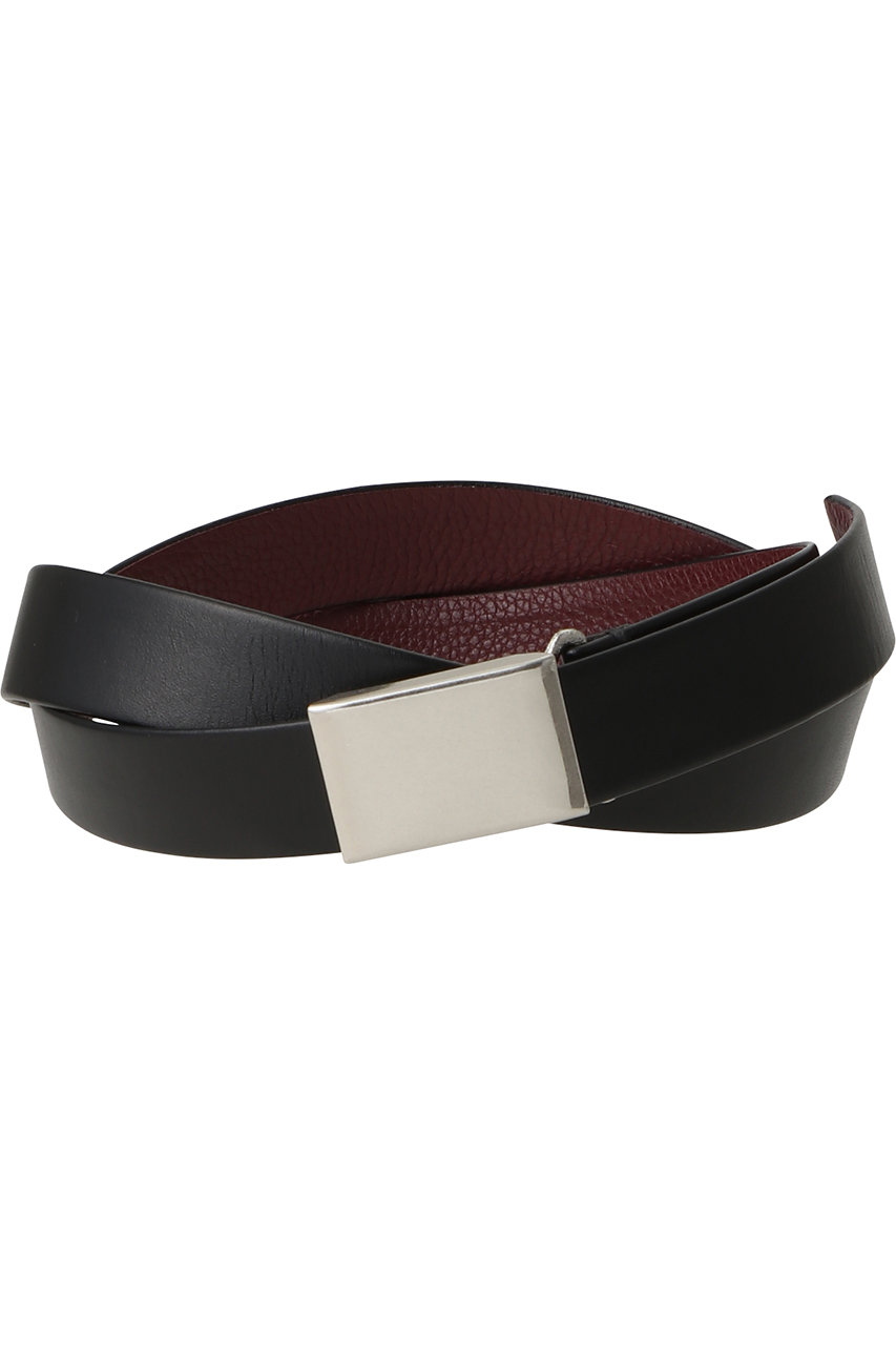 イレーヴ/YLEVEのレザー バックルベルト(ブラック/シルバー/16861 77578)