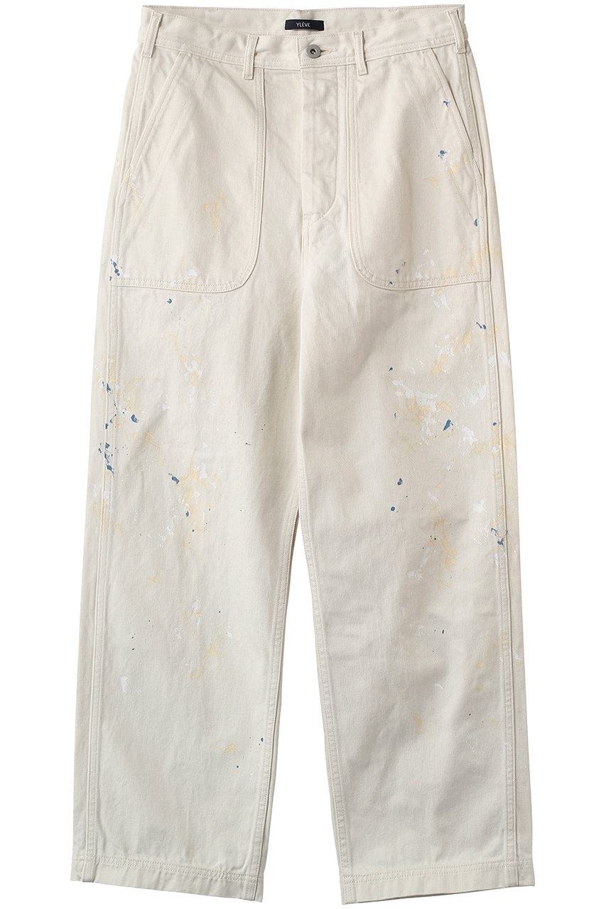 イレーヴ/YLEVEのハンド ペイント デニム M45 パンツ(セラミック/16861 40027)