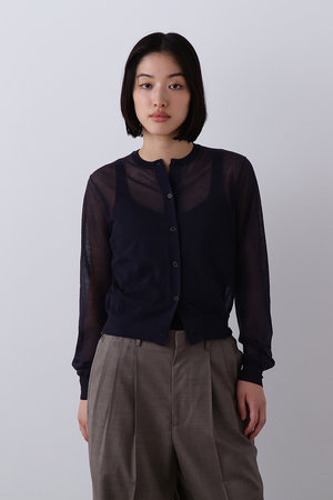 イレーヴ/YLEVEのシアー リブ ニット カーディガン