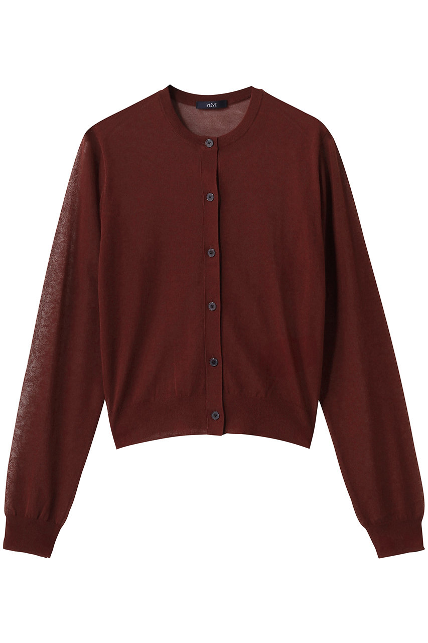 シアー リブ ニット カーディガン