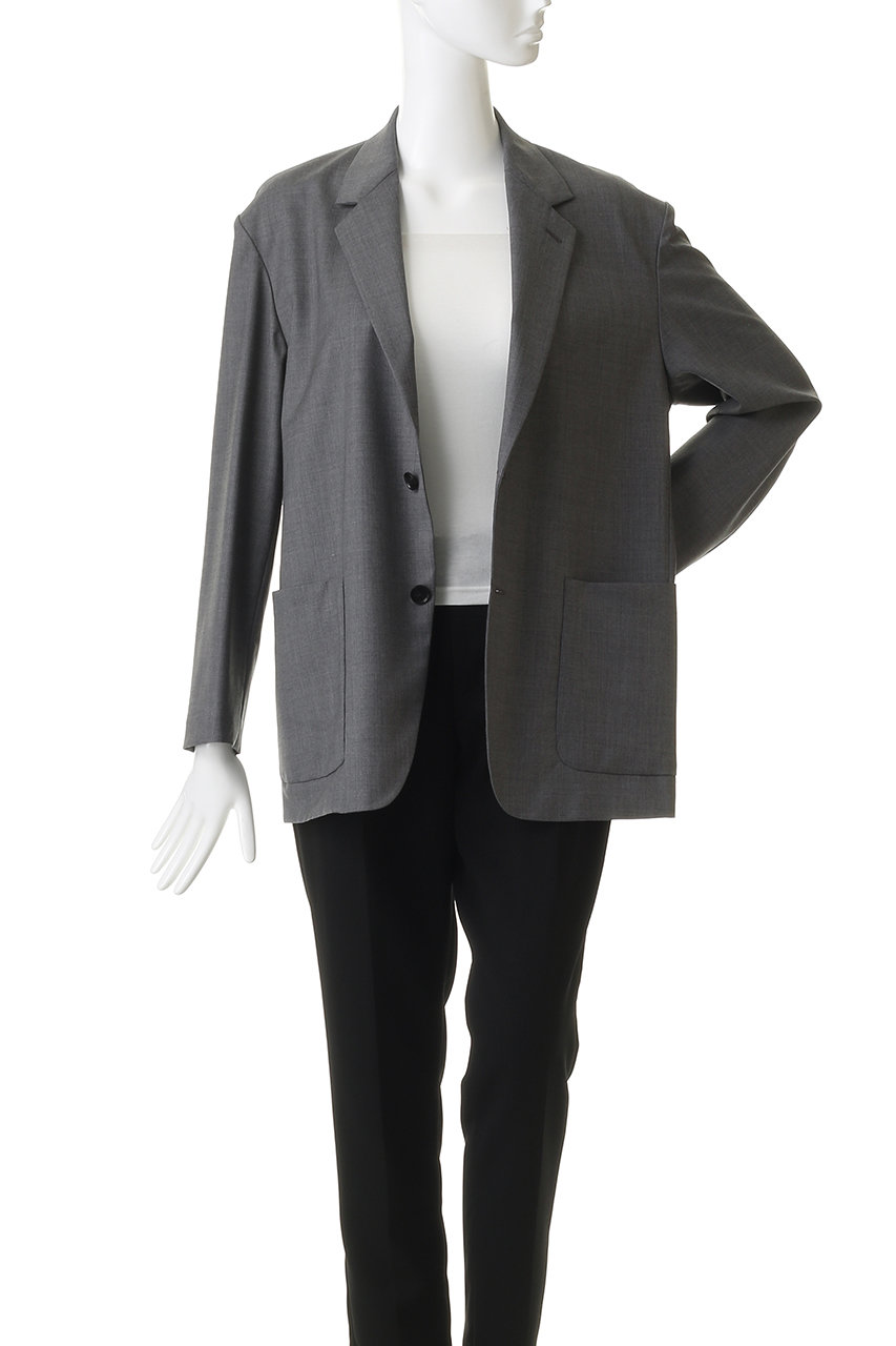 YLEVE WOOL LINEN ノーカラージャケット　イレーヴ WOOL LINEN COLLARLESS JK 1685220038