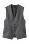 SUPER120’S シャンブレー ウール ベスト イレーヴ/YLEVE グレー
