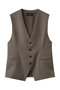 SUPER120’S シャンブレー ウール ベスト イレーヴ/YLEVE モカ
