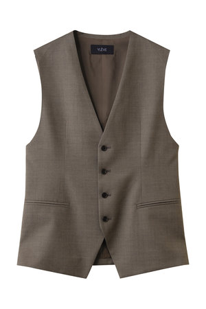 イレーヴ/YLEVEのSUPER120’S シャンブレー ウール ベスト(110800/110806)