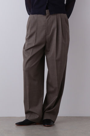 イレーヴ/YLEVEのSUPER120’S シャンブレー ウール 3タック パンツ(110600/110601)