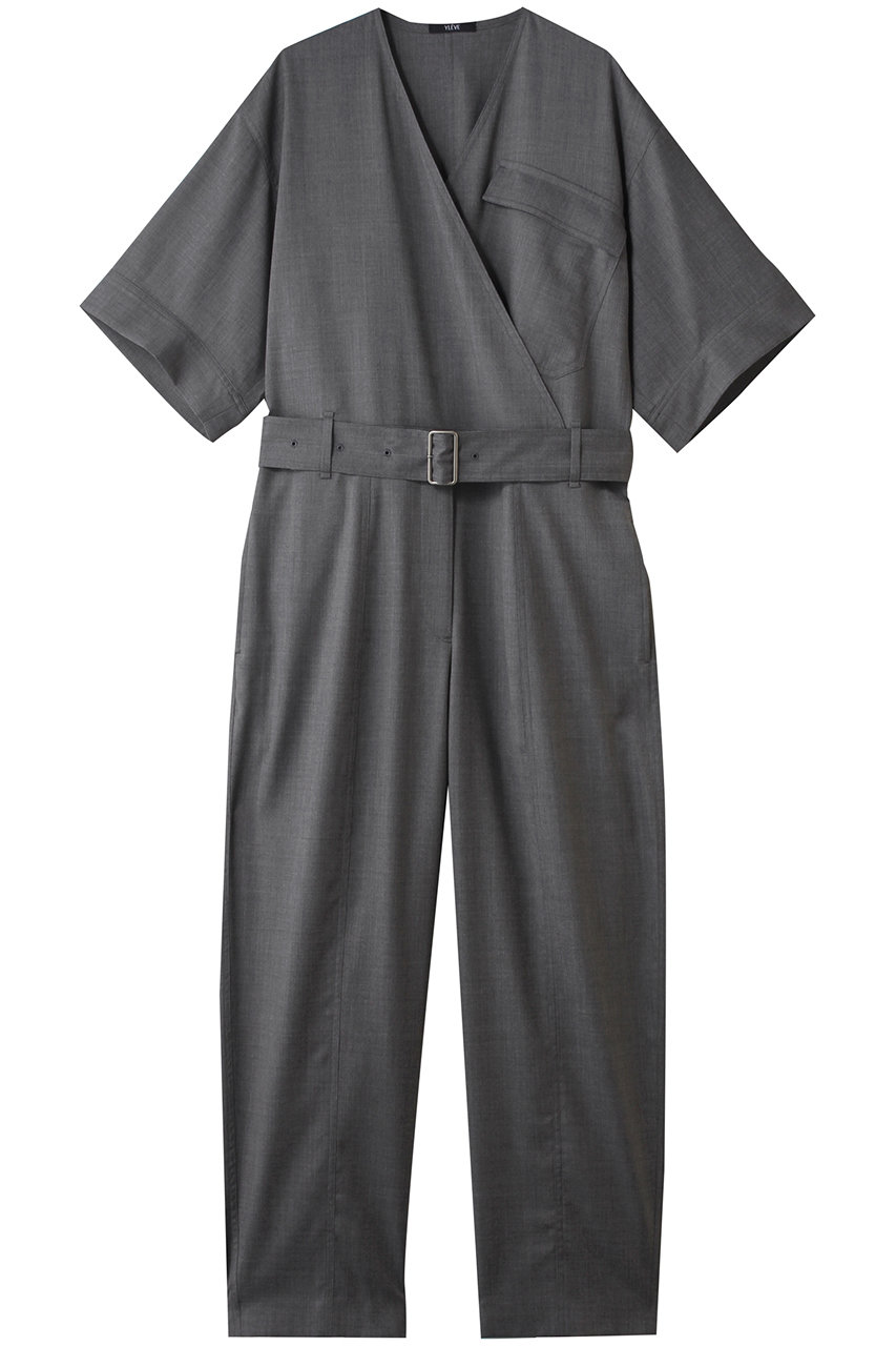 イレーヴ/YLEVEのSUPER120’S シャンブレー ウール オールインワン(グレー/16861 55033)