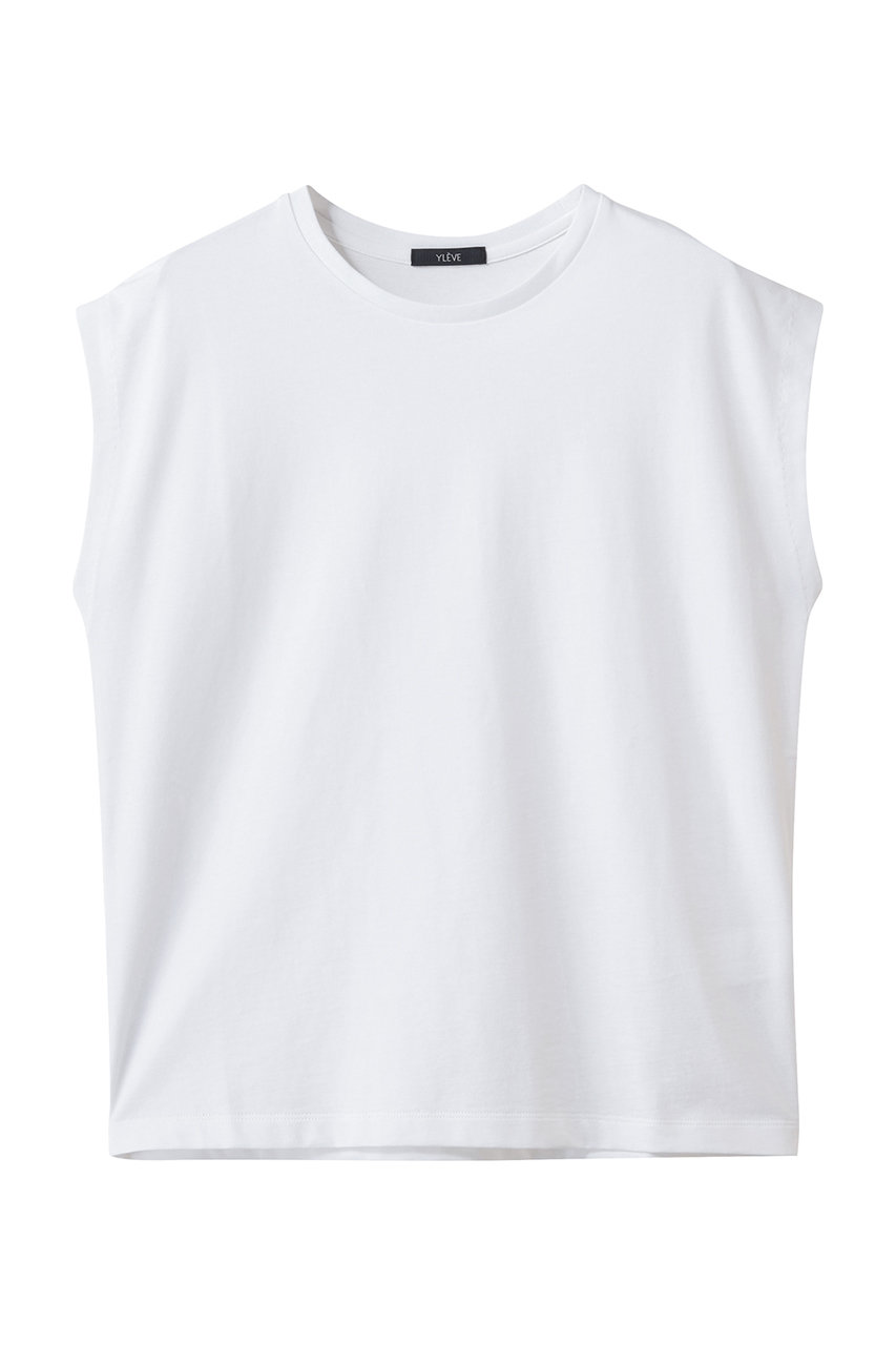 イレーヴ/YLEVEのORGANIC COTTON BIO ノースリーブ Tシャツ(ホワイト/16861 66587)