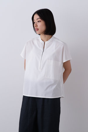 イレーヴ/YLEVEのCOTTON CUPRA ハーフジップシャツ(110400/110402)