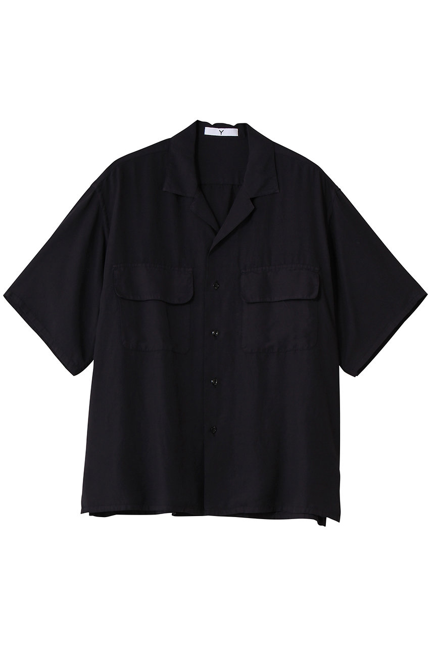 イレーヴ/YLEVEの【UNISEX】【Y】TENCEL POPLIN オープン カラー シャツ(ネイビー/16561 50433)