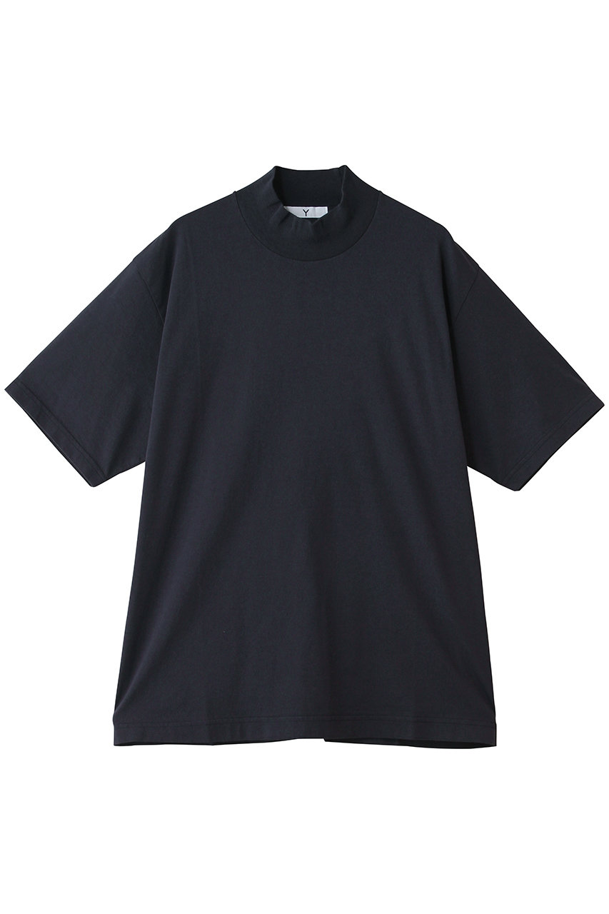 イレーヴ/YLEVEの【UNISEX】【Y】ORGANIC COTTON  JERSEY モック ネック ショートスリーブ Tシャツ(ネイビー/16552 66310)