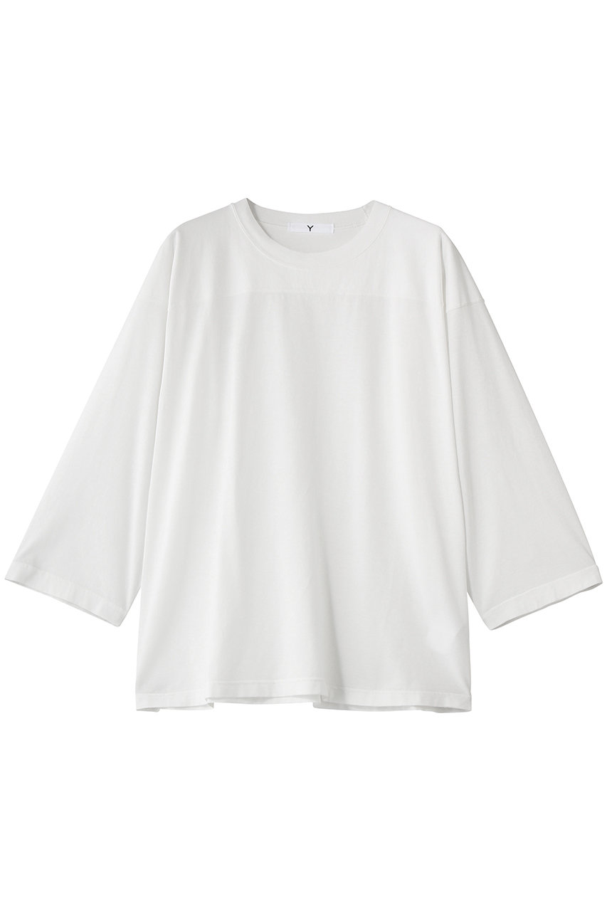 イレーヴ/YLEVEの【UNISEX】【Y】ORGANIC COTTON  JERSEY フットボール Tシャツ(ホワイト/16561 66440)