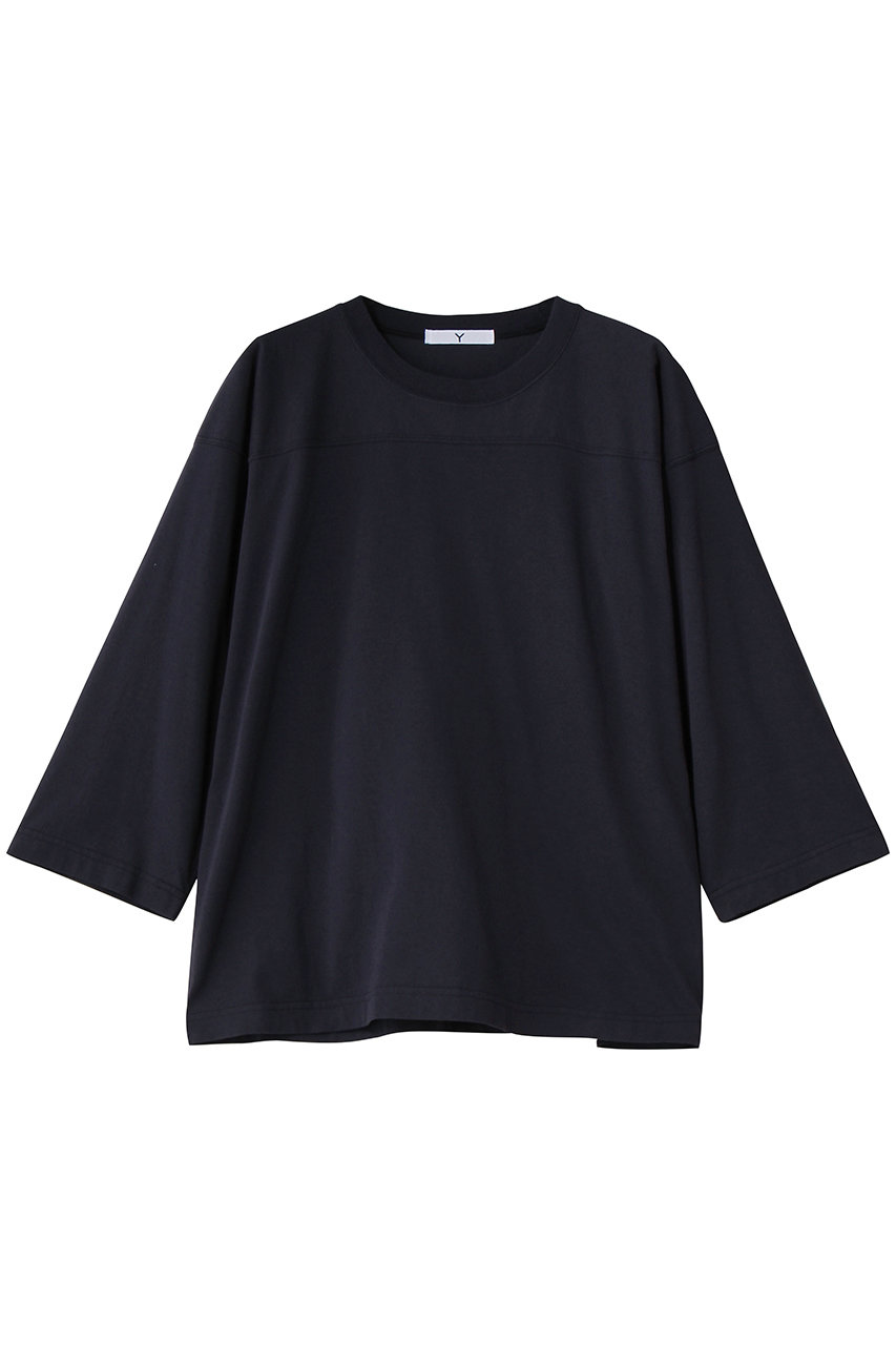 イレーヴ/YLEVEの【UNISEX】【Y】ORGANIC COTTON  JERSEY フットボール Tシャツ(ネイビー/16561 66440)