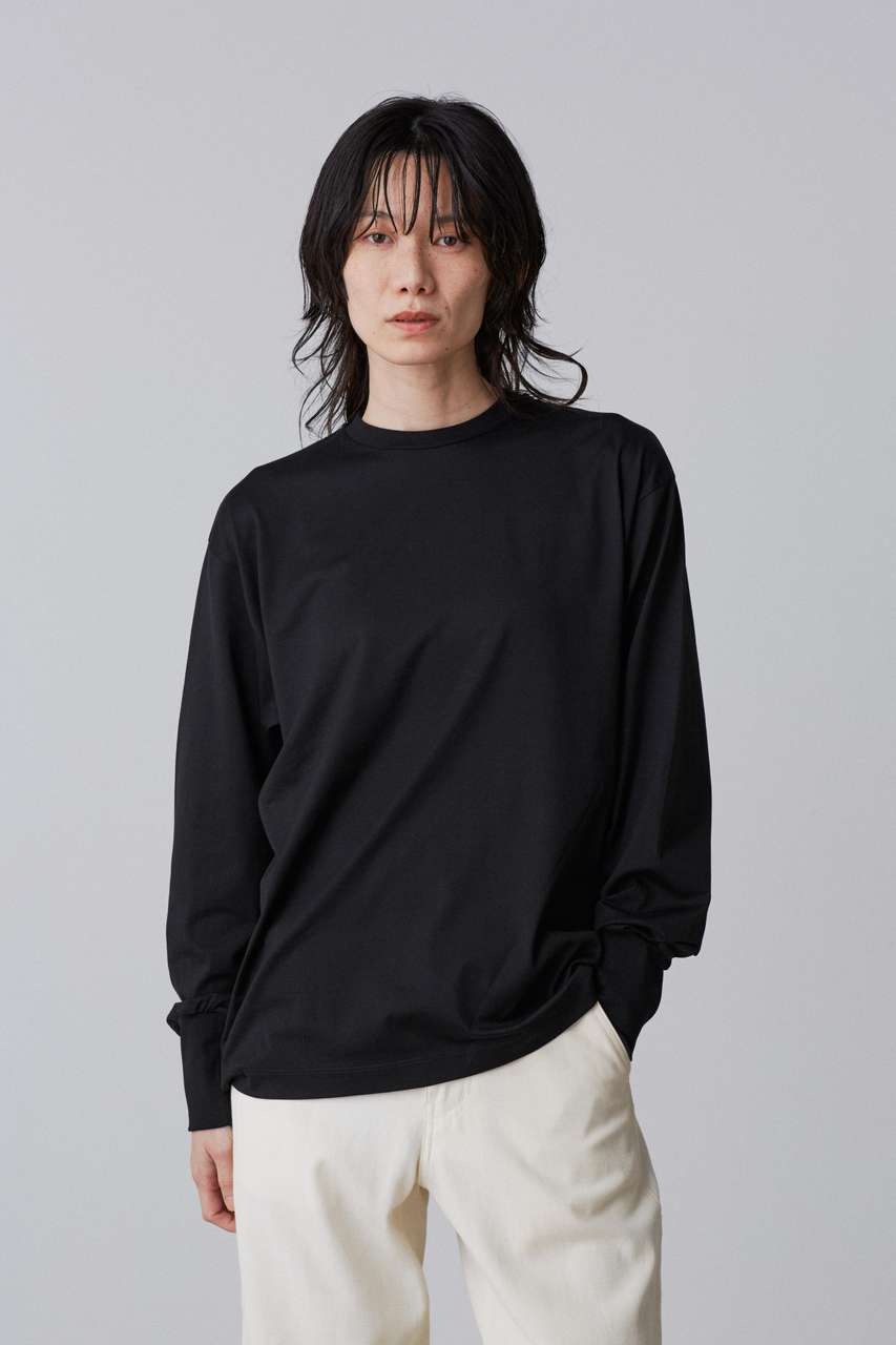 YLEVE イレーヴ ブラック 長袖 ブラウス YLEVE / COTTON VOILE LAWN 