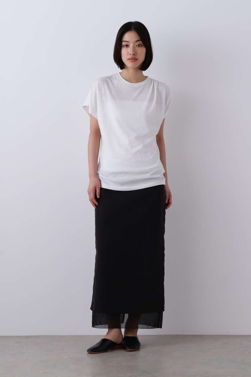イレーヴ/YLEVEのYLEVE / FIBRIL LAYERED SKIRT(ブラック/1686130068)