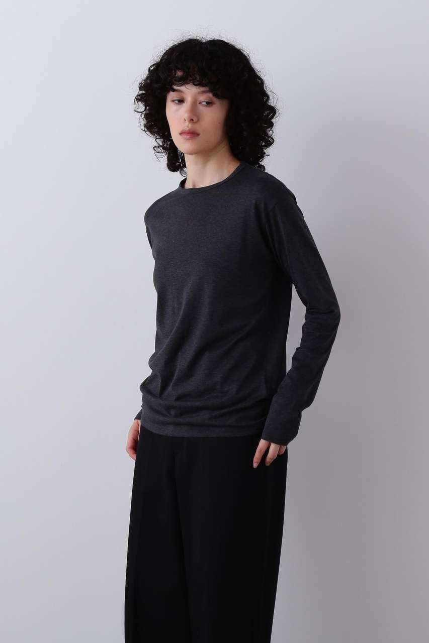 イレーヴ/YLEVEのYLEVE / ELS GV COTTON LONG SLEEVE T-SHIRT(グレー/1686166024)