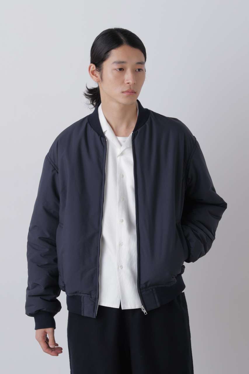 YLEVE Ｙ / [UNISEX] RECYCLE HIGH DENSITY POLYESTER PADDED BLOUSON (ネイビー, M) イレーヴ ELLE SHOP