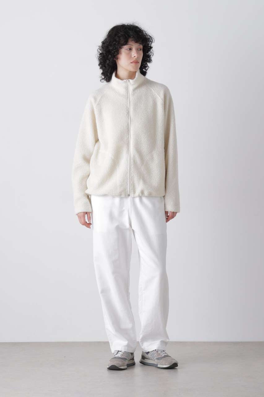 YLEVE Ｙ / [UNISEX] ORGANIC COTTON SOFT MOLESKIN TAPERED EASY TROUSERS (ホワイト, S) イレーヴ ELLE SHOP