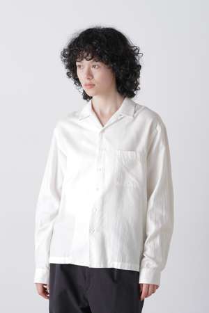 イレーヴ/YLEVEのＹ /  [UNISEX] BRUSHED ORGANIC COTTON TENCEL OPEN COLLAR SHIRT(110400/110403)