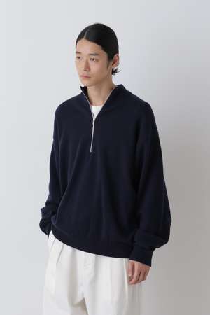 イレーヴ/YLEVEのＹ /  [UNISEX] NONMULESING WOOL HALF ZIP KNIT PULLOVER(110300/110301)